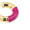 Boucles d'oreilles Boucles d’oreilles créoles en or jaune 18 ct et émail fuchsia 58 Facettes 40715