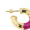 Boucles d'oreilles Boucles d’oreilles créoles en or jaune 18 ct et émail fuchsia 58 Facettes 40715