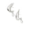 Boucles d'oreilles Boucles d’oreilles à voile en or blanc 18 ct et diamants 58 Facettes 37254