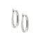 Boucles d'oreilles Boucles d'oreilles créoles ovales en or blanc 18 ct avec diamants 58 Facettes 37200