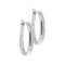 Boucles d'oreilles Boucles d'oreilles créoles ovales en or blanc 18 ct avec diamants 58 Facettes 37200