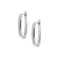 Boucles d'oreilles Boucles d'oreilles créoles ovales en or blanc 18 ct avec diamants 58 Facettes 37200