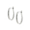 Boucles d'oreilles Boucles d'oreilles créoles ovales en or blanc 18 ct avec diamants 58 Facettes 37200