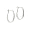 Boucles d'oreilles Boucles d'oreilles créoles ovales en or blanc 18 ct avec diamants 58 Facettes 37200