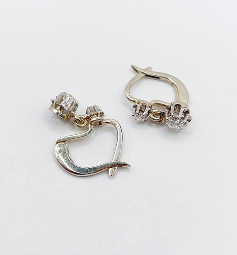 Boucles d'oreilles Art déco - Boucles d'oreilles dormeuses en or blanc 18k et diamants 58 Facettes A06898