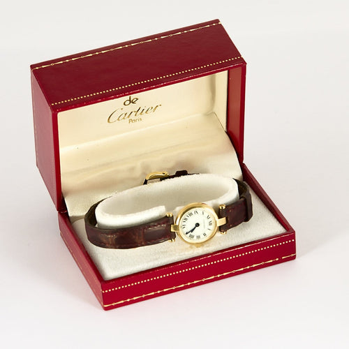 Montre CARTIER - Vendôme Mini - Ravissante montre de dame en or jaune à boitier rond et mouvement quartz 58 Facettes B250663