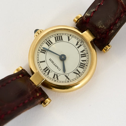 Montre CARTIER - Vendôme Mini - Ravissante montre de dame en or jaune à boitier rond et mouvement quartz 58 Facettes B250663