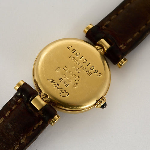 Montre CARTIER - Vendôme Mini - Ravissante montre de dame en or jaune à boitier rond et mouvement quartz 58 Facettes B250663
