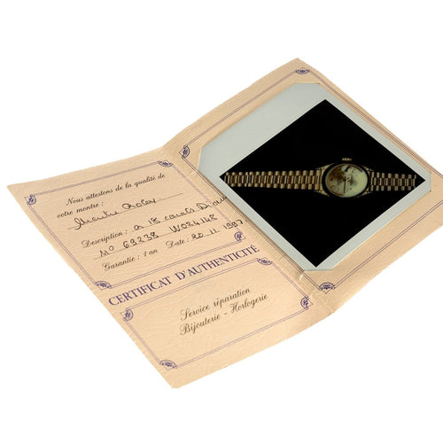 Montre ROLEX - Lady Datejust - Iconique et rare montre de dame en or jaune à boitier rond et à mouvement automatique 58 Facettes B260081