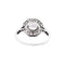 Bague 57 Bague ancienne platine et diamants. 58 Facettes 35345