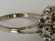 Bague 53 Bague rosette cluster vintage en or blanc 18 ct et diamants 58 Facettes ring