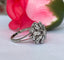 Bague 53 Bague rosette cluster vintage en or blanc 18 ct et diamants 58 Facettes ring