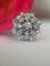 Bague 53 Bague rosette cluster vintage en or blanc 18 ct et diamants 58 Facettes ring