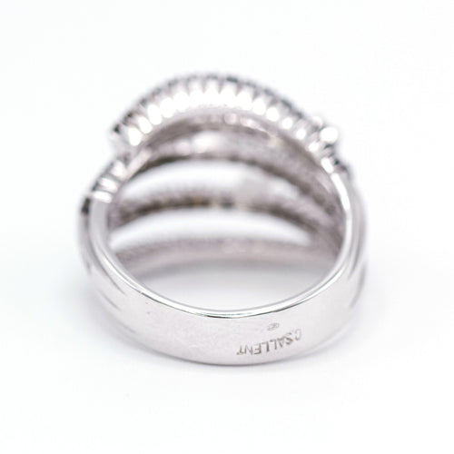 Bague BLACK&WHITE - Bague en or blanc 18 K et diamants 58 Facettes UKA000140CS