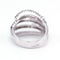 Bague BLACK&WHITE - Bague en or blanc 18 K et diamants 58 Facettes UKA000140CS