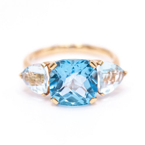 Bague SWISS & SKY TOPAZ - Bague en or jaune 18 K et topazes 58 Facettes UKA000141CS