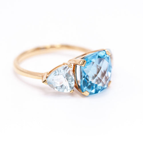 Bague SWISS & SKY TOPAZ - Bague en or jaune 18 K et topazes 58 Facettes UKA000141CS