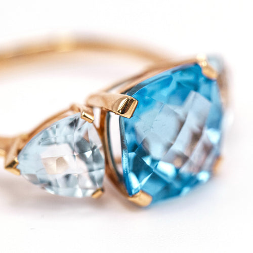Bague SWISS & SKY TOPAZ - Bague en or jaune 18 K et topazes 58 Facettes UKA000141CS