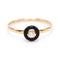Bague Bague solitaire - Diamant en or jaune 18 K et émail noir 58 Facettes UKA000142CS