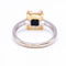 Bague Bague - Quartz cristal de roche et onyx en or jaune 18 K 58 Facettes UKA000143CS