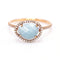 Bague MEIRAT - Bague en or jaune 18K avec aigue-marine milky et diamants 58 Facettes UKA000145CS