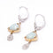 Boucles d'oreilles MEIRAT - Boucles d’oreilles en or jaune 18K avec amazonite et diamants 58 Facettes UKA000147CS