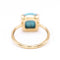 Bague Bague - Turquoise facettée en or jaune 18 K 58 Facettes UKA000148CS