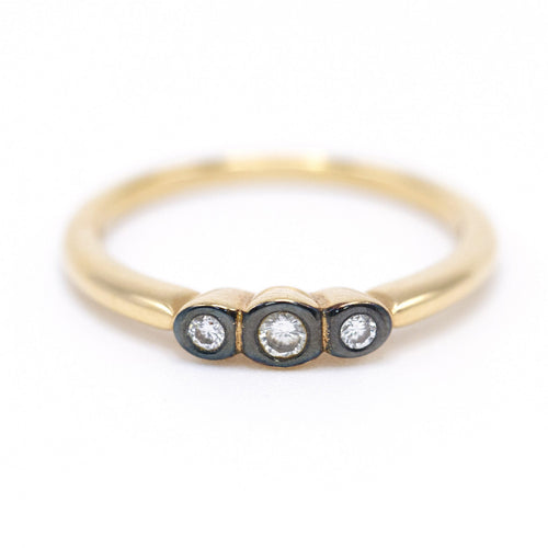 Bague Bague trio - Bague en or jaune 18 K et diamants 58 Facettes UKA000152CS