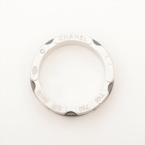 Bague 48 Chanel Ultra - Bague articulée en or blanc et céramique noire 58 Facettes 1
