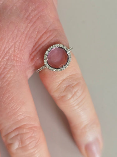 Bague 50 Pomellato Colpo Di Fulmine - Bague en or blanc, améthyste et diamants 58 Facettes 1