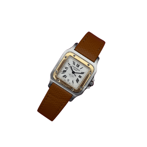 Montre Cartier Santos Galbée Anniversaire - Montre quartz réf. 1566 58 Facettes 020