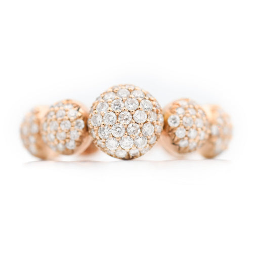 Bague Bague en or rose 18 carats sertie de diamants de 1,89 carat 58 Facettes 22671