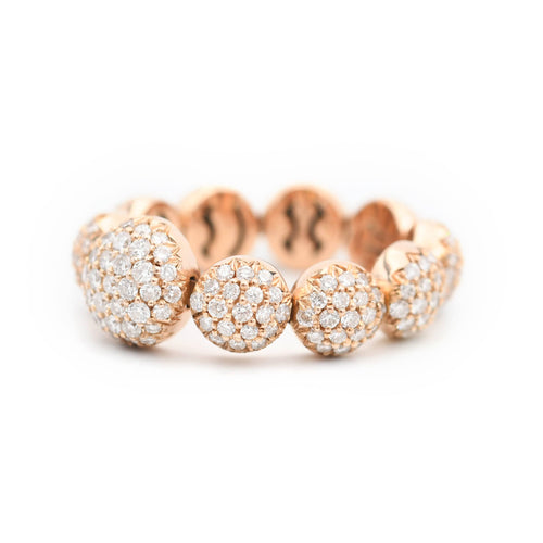 Bague Bague en or rose 18 carats sertie de diamants de 1,89 carat 58 Facettes 22671