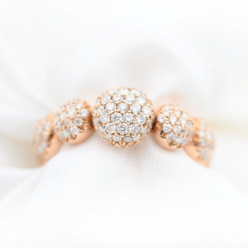 Bague Bague en or rose 18 carats sertie de diamants de 1,89 carat 58 Facettes 22671