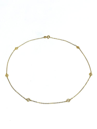 Collier Chaîne à motifs en or jaune 18 carats 58 Facettes 1734929