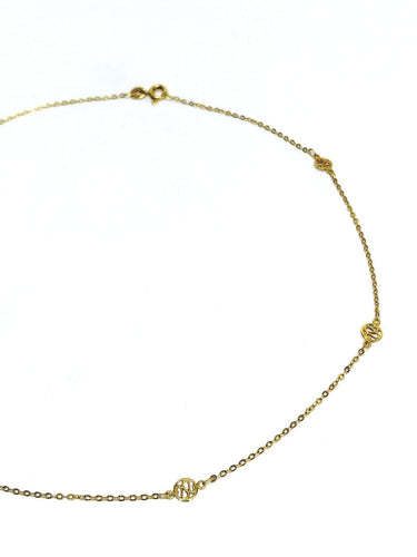 Collier Chaîne à motifs en or jaune 18 carats 58 Facettes 1734929