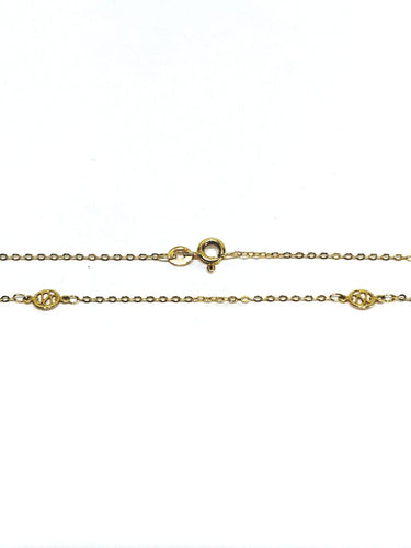 Collier Chaîne à motifs en or jaune 18 carats 58 Facettes 1734929