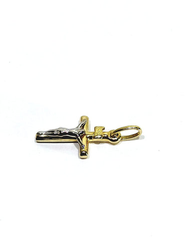 Pendentif Pendentif crucifix en or jaune et or blanc 18 carats 58 Facettes 1734940