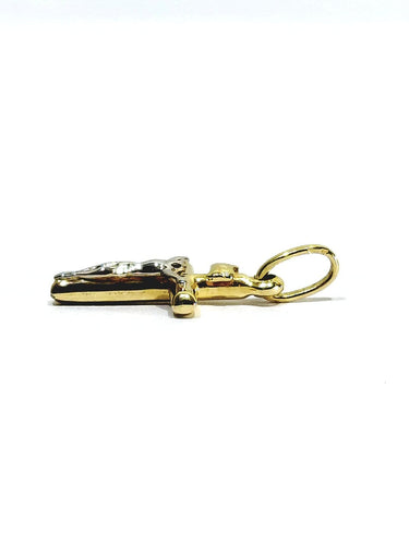 Pendentif Pendentif crucifix en or jaune et or blanc 18 carats 58 Facettes 1734940
