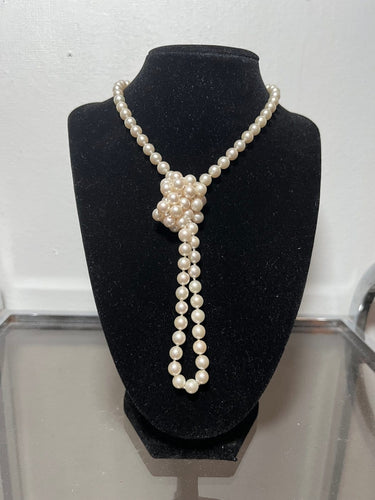 Collier Collier Art déco - Sautoir choker en or jaune 18k, perles Akoya, diamants, rubis 58 Facettes 936