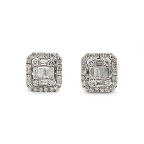 Boucles d'oreilles Boucles d'oreilles en or blanc 750‰ et diamants 58 Facettes 260088R