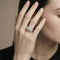Bague 56 Bague jonc en or gris 18 carats et diamants 3,5 ct 58 Facettes OC-61E00525