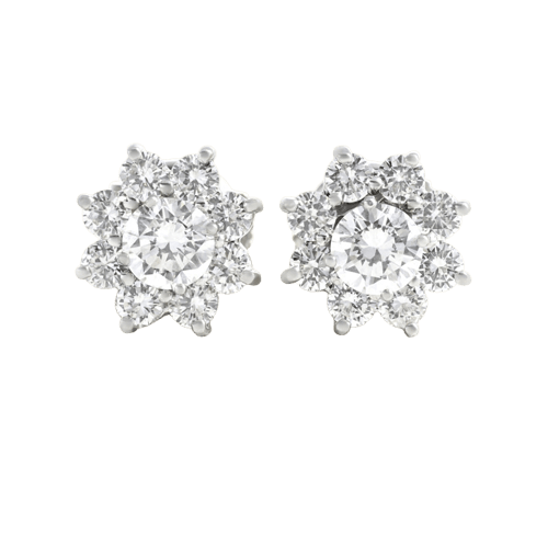 Boucles d'oreilles Boucles d'oreilles clous en or blanc et diamants 58 Facettes OC-66000252