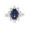 Bague saphir Kanchana en or blanc et diamants