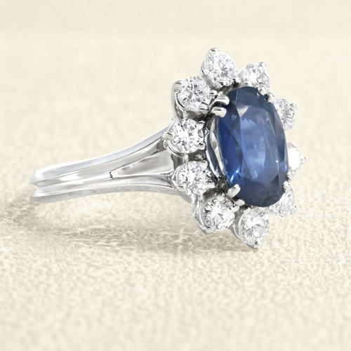 Bague 52 Kanchana - Bague saphir et diamants en or blanc 58 Facettes OC-61100178