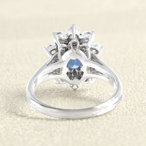 Bague 52 Kanchana - Bague saphir et diamants en or blanc 58 Facettes OC-61100178