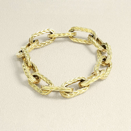 Bracelet Bracelet maille godronnée en or jaune 750/1000 58 Facettes OC-62000315