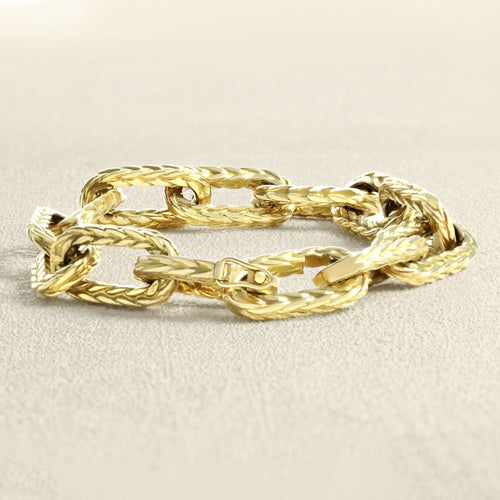 Bracelet Bracelet maille godronnée en or jaune 750/1000 58 Facettes OC-62000315