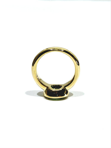 Bague 52 Bague en or jaune 18 carats ornée d’un péridot 58 Facettes 1735045