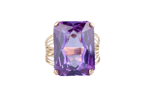 Bague 60 Bague cocktail améthyste en or jaune 18 carats 58 Facettes BGAMVY1502-107